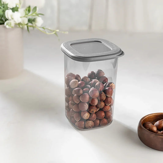 Foly life Square Jar with Silicone Lid - 1.2L
