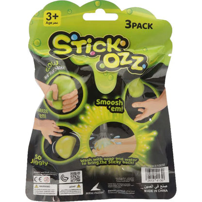 Glow-in-the-Dark Sticky Balls - 3 Pcs