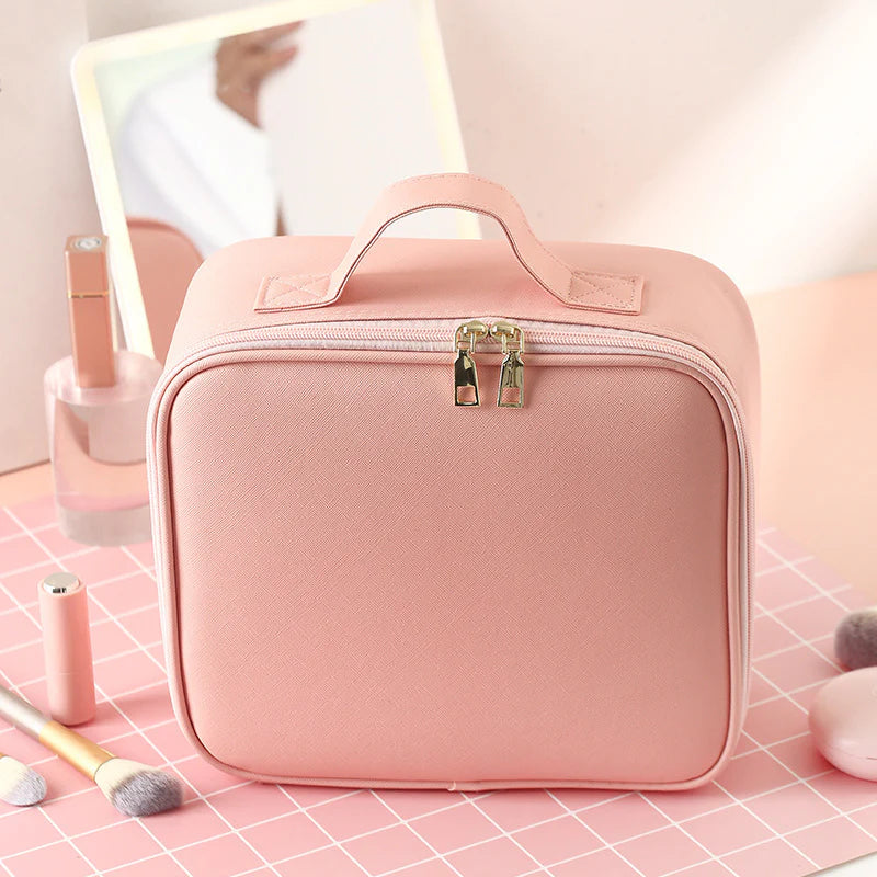 Makeup Bag with Mirror & LED Light