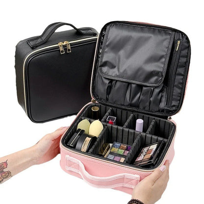 Makeup Bag with Mirror & LED Light