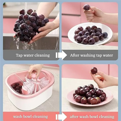 Large Fruit and Vegetable Washer with Brush & Crank