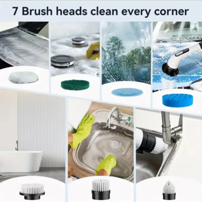 9-in-1 Rechargeable Electric Cleaning Brush