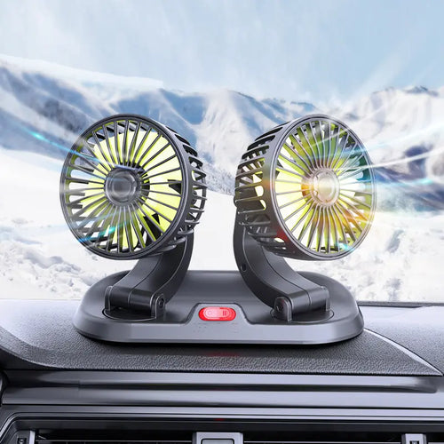 Double Headed Car Fan