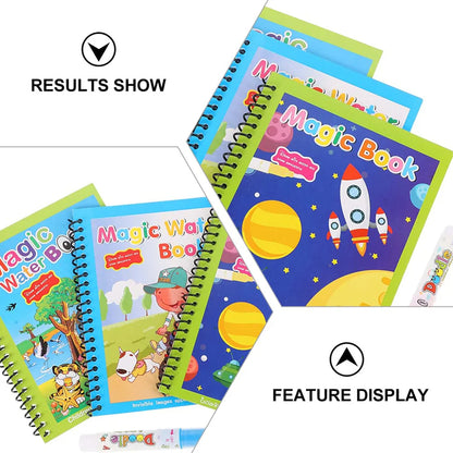 Magic Water Book – Reusable Coloring Book with Water Pen