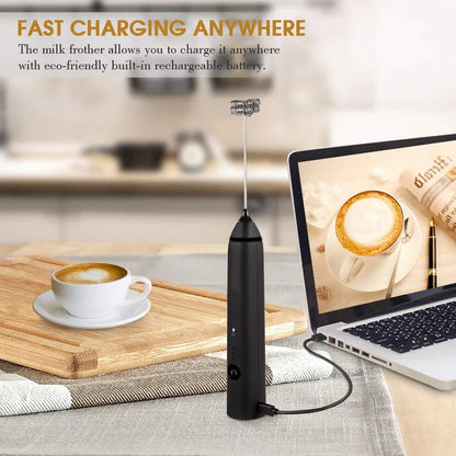 Double Head Rechargeable Milk Frother