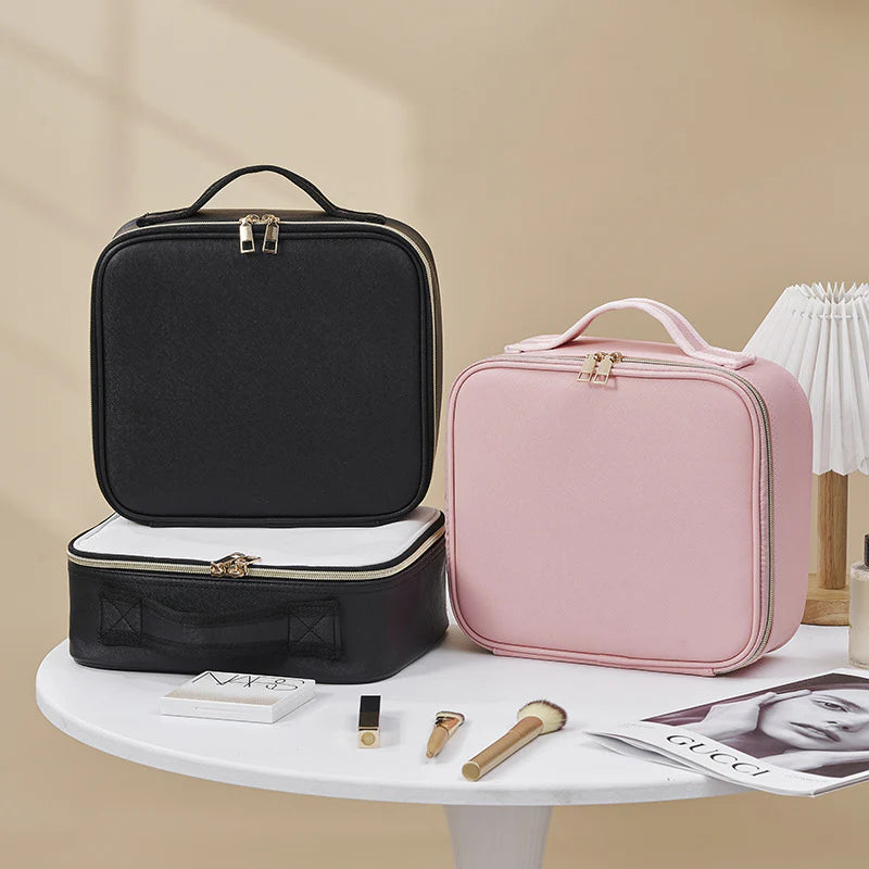 Makeup Bag with Mirror & LED Light
