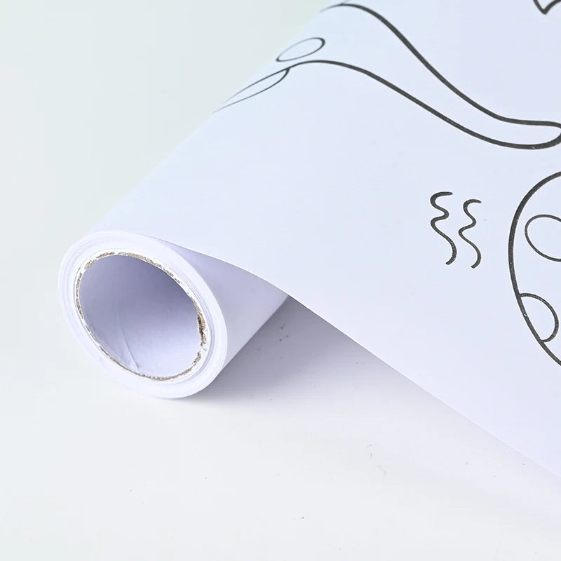 Coloring Mat – 3 Meter Roll with Coloring Pens