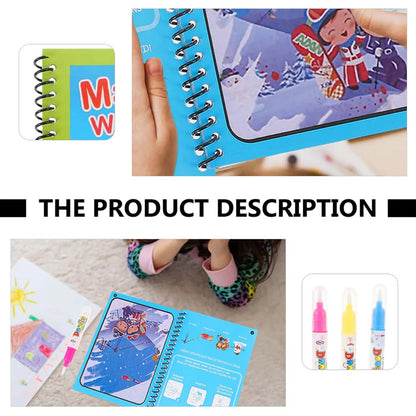 Magic Water Book – Reusable Coloring Book with Water Pen