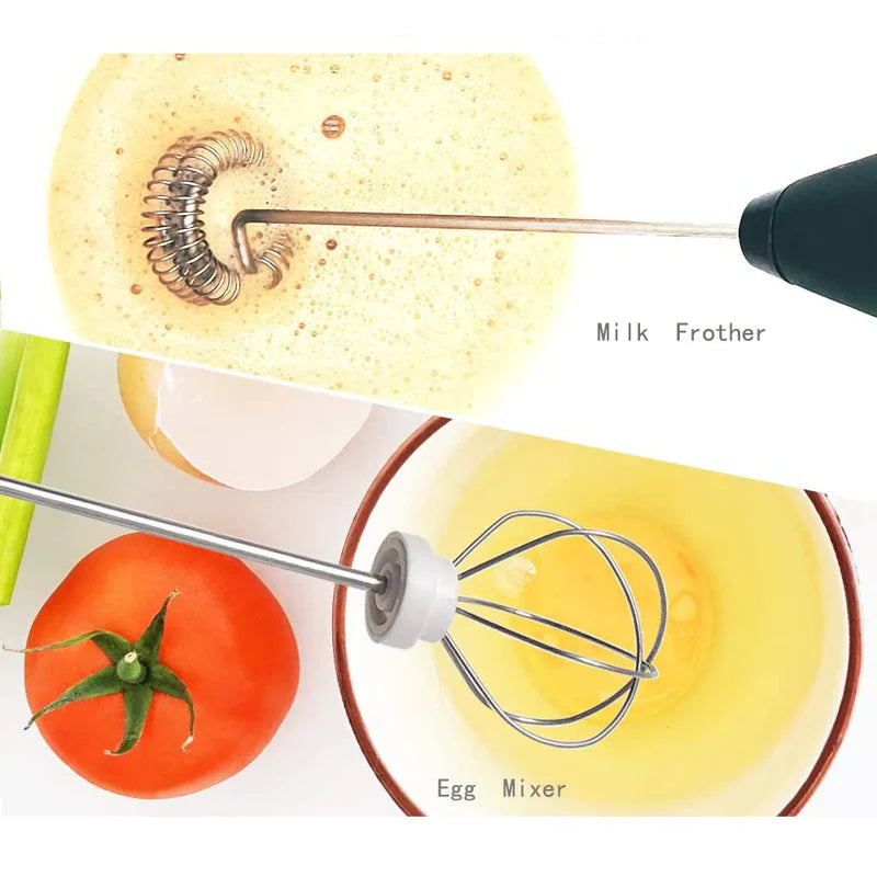 Double Head Rechargeable Milk Frother