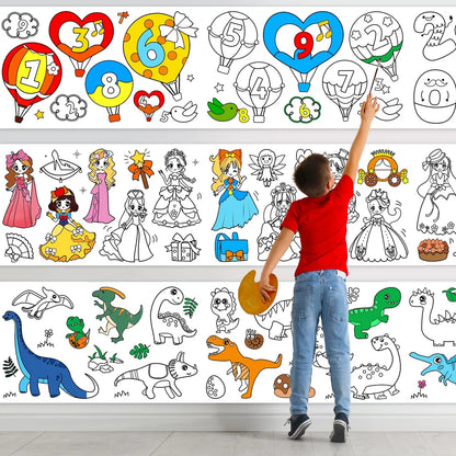 Coloring Mat – 3 Meter Roll with Coloring Pens