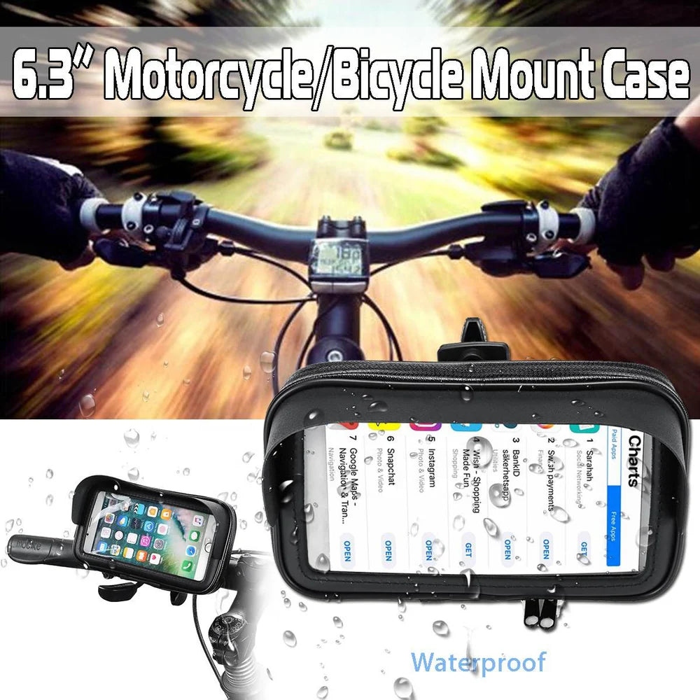 Motorcycle Phone Holder with Waterproof Cover
