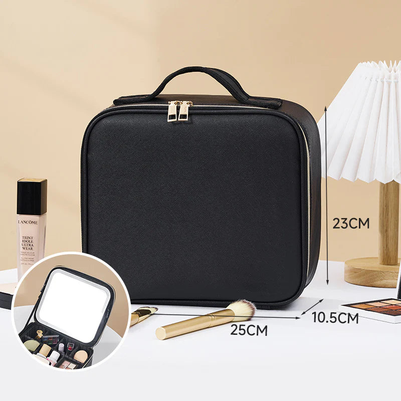 Makeup Bag with Mirror & LED Light