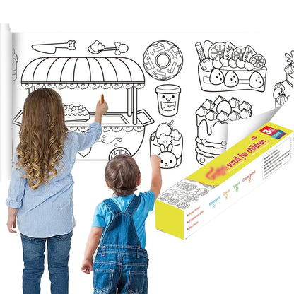 Coloring Mat – 3 Meter Roll with Coloring Pens