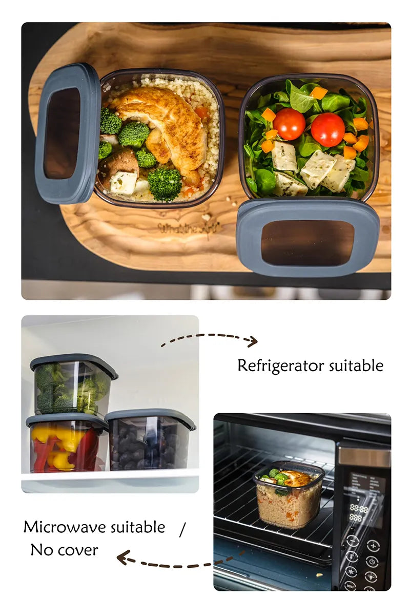 Foly Life Square Jar with Silicone Lid – 550 ml