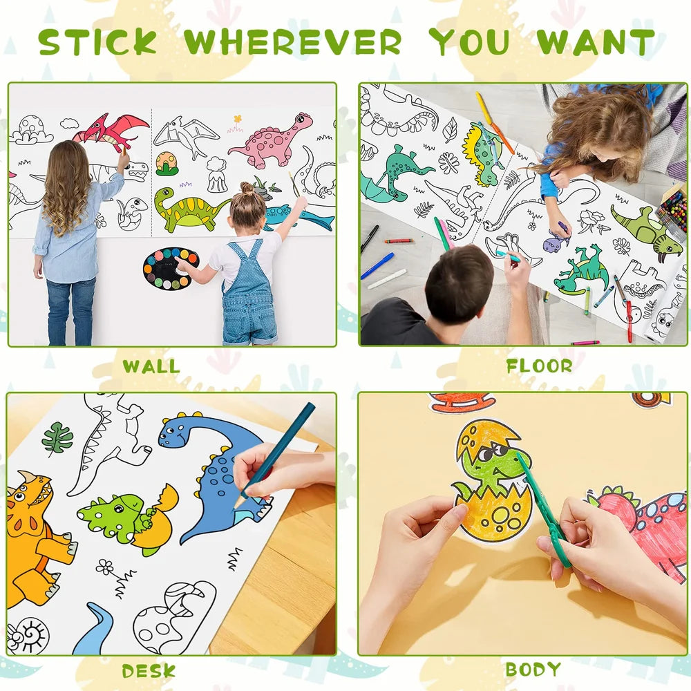 Coloring Mat – 3 Meter Roll with Coloring Pens
