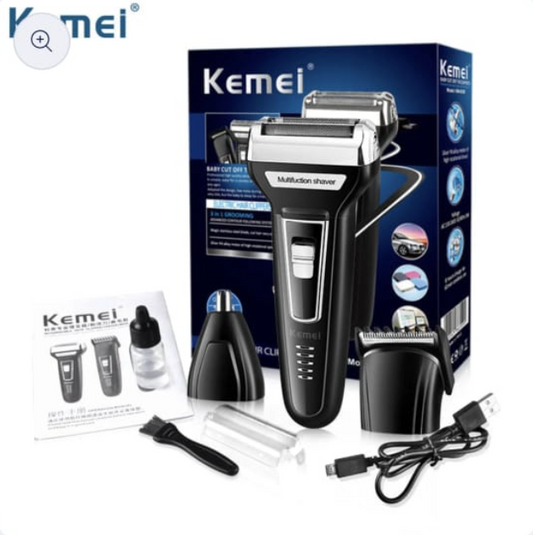 Kemei 3 in 1 multi functional USB rechargeable hair trimmer KM 6550