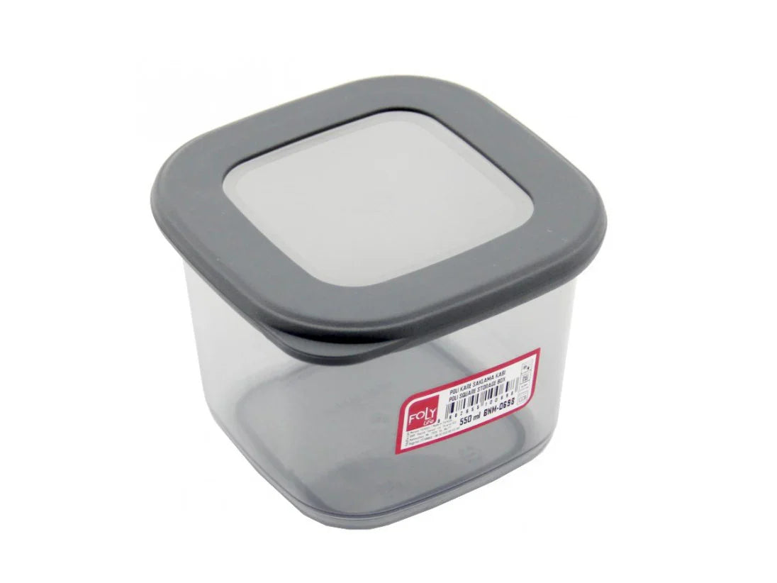 Foly Life Square Jar with Silicone Lid – 550 ml