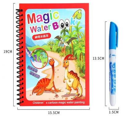 Magic Water Book – Reusable Coloring Book with Water Pen
