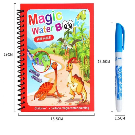 Magic Water Book – Reusable Coloring Book with Water Pen